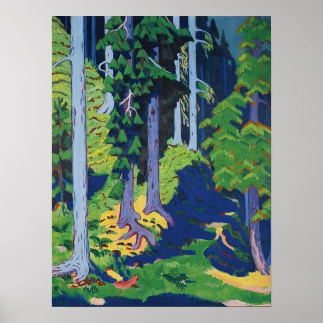 Póster Kirchner - Interior del bosque (Frente)