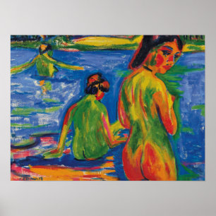 Póster Kirchner - Muchacha en el extremo del baño del lag
