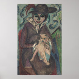 Póster Kirchner - Mujer Con Perro 1912