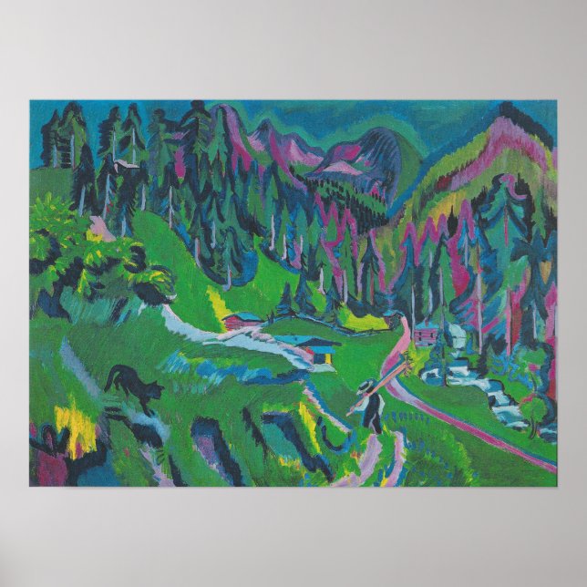 Póster Kirchner - Paisaje Sertigtal (Frente)