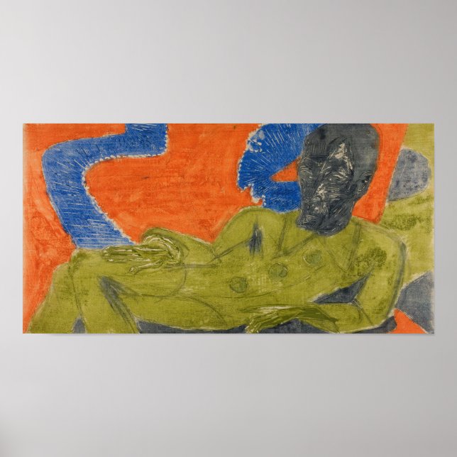Póster Kirchner - Retrato De Otto Mueller (Frente)