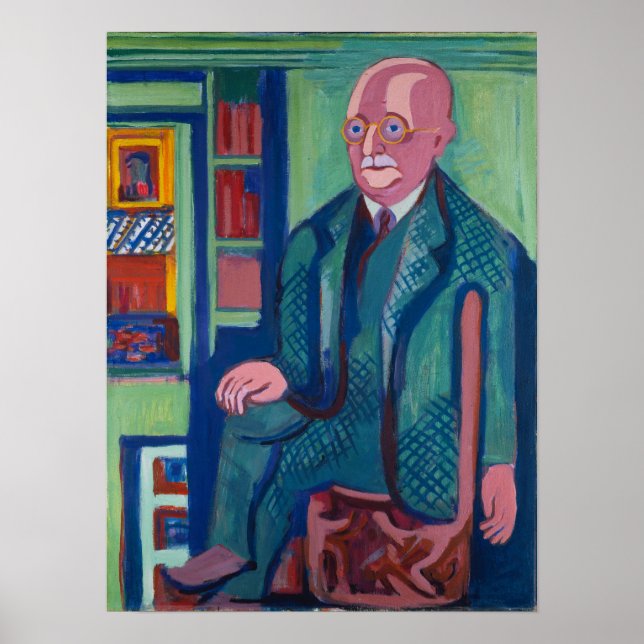 Póster Kirchner - Retrato Dr. Carl Hagemann 1928 (Frente)
