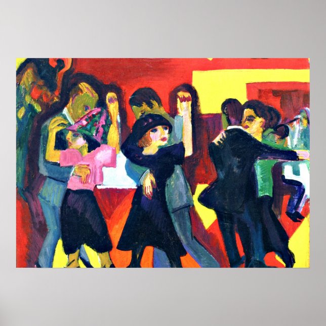 Póster Kirchner - Té de Tango; pintura Ernst Kirchner (Frente)