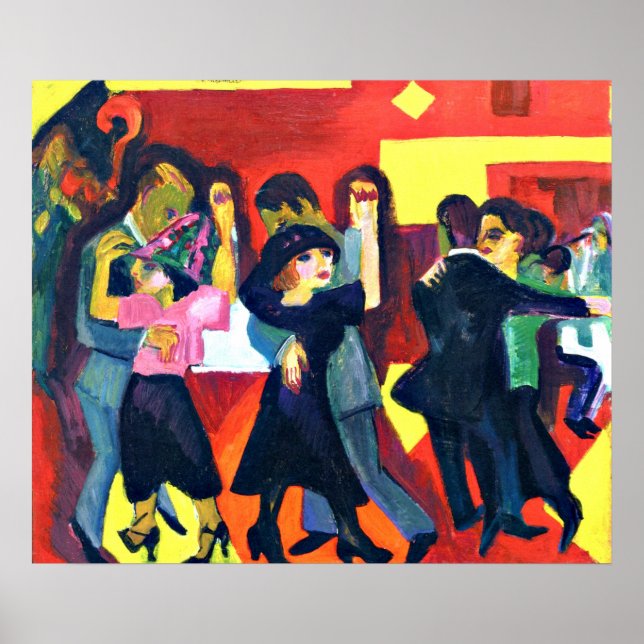 Póster Kirchner - Té de Tango; Post de pintura Ernst Kirc (Frente)