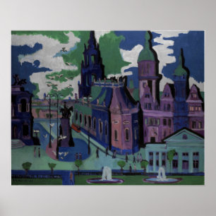 Póster Kirchner - Vista De Dresden Schlossplatz