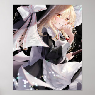Póster Kirisame Marisa en negro