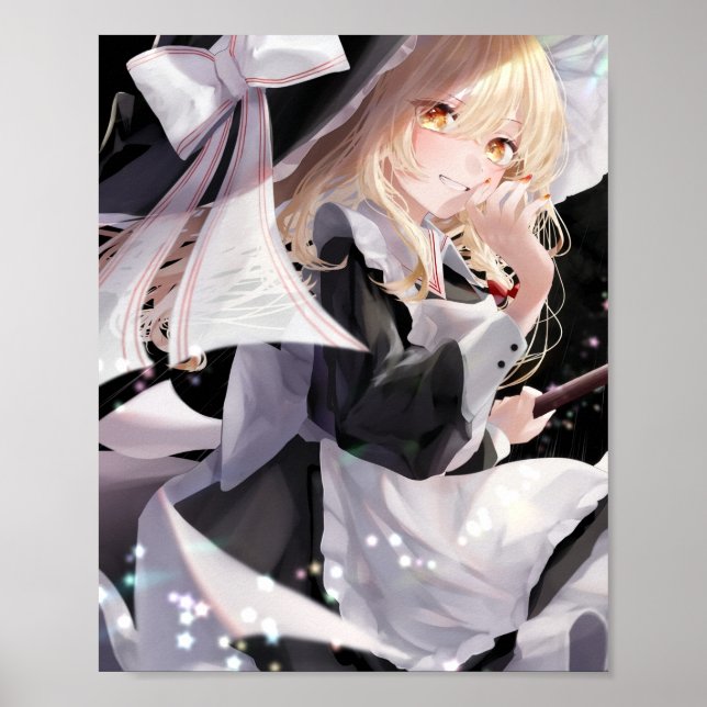 Póster Kirisame Marisa en negro (Frente)
