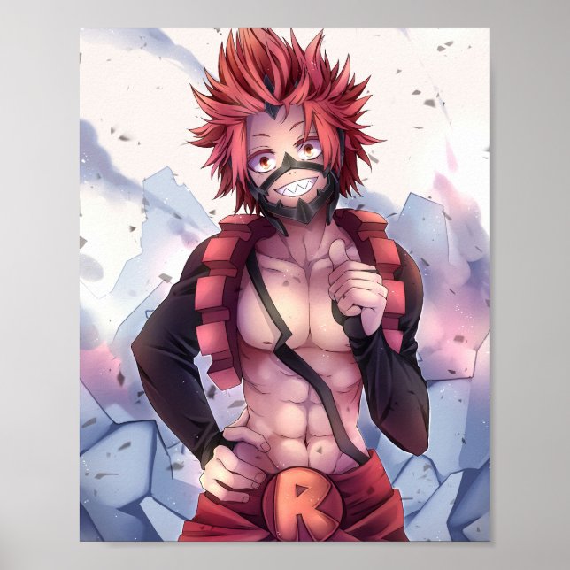Póster Kirishima Eijiro - BNHA (Frente)