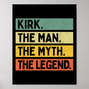 Póster Kirk El Hombre El Mito La Leyenda Funny Personaliz