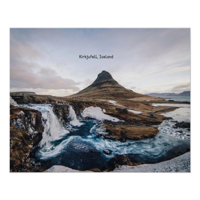 Póster Kirkjufall, Church Mountain, Islandia (Anverso)