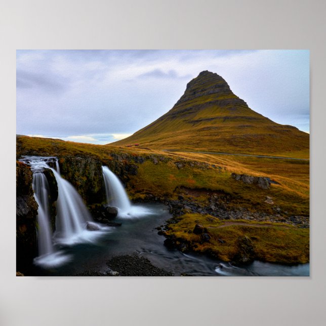 Póster Kirkjufall, poster del paisaje de islandia (Frente)