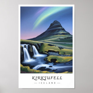 Póster Kirkjufell Iceland Wall Art, Mountain Poster