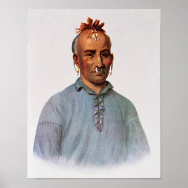 Póster Kish-Kal-Wa, a Shawnee Chief (Frente)