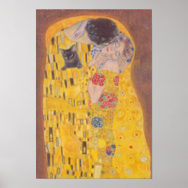 Póster Kiss and cat Gustav Klimt
