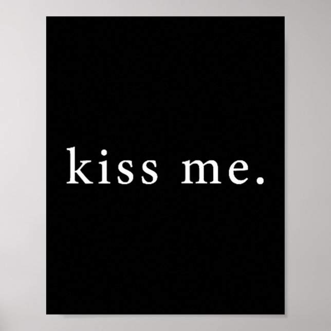 Póster Kiss Me Valentine's Day Minimalist  (Frente)