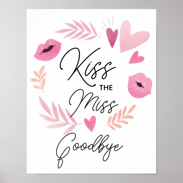 Póster Kiss the Miss Goodbye Game Poster | End of School  (Frente)