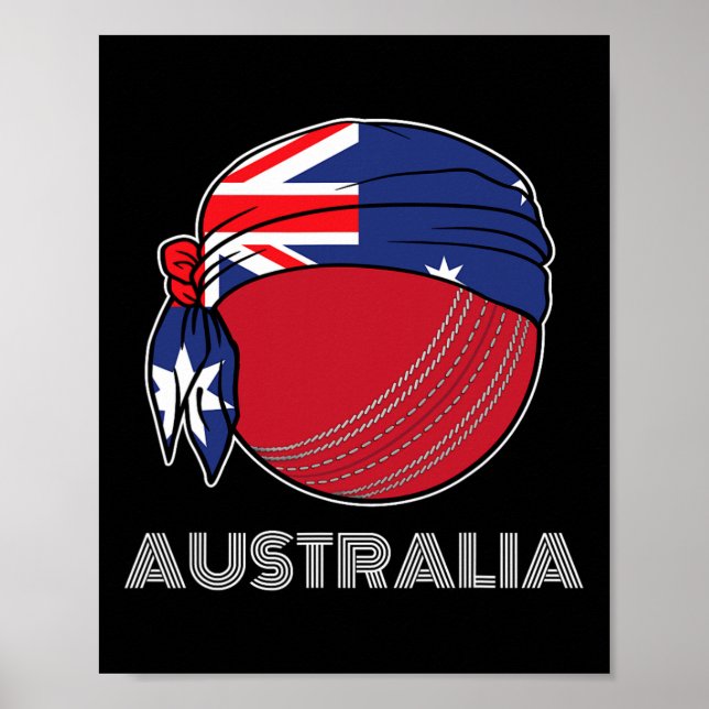 Póster Kit de cricket de Australia Fan internacional aust (Frente)
