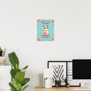 Póster Kit de Fiesta de Cumpleaños de Gatito Perfecto par