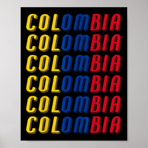 Póster Kit de Jersey de Fútbol de la Bandera Colombiana 2