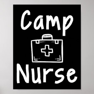 Póster Kit de primeros auxilios de enfermera de campament