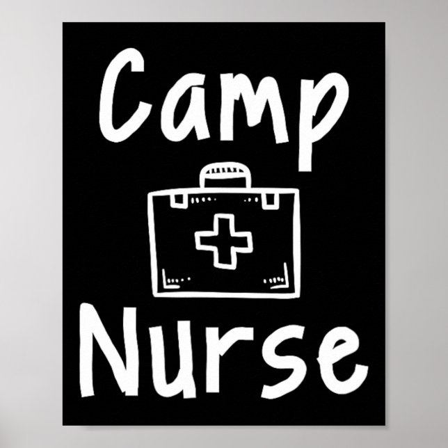 Póster Kit de primeros auxilios de enfermera de campament (Frente)