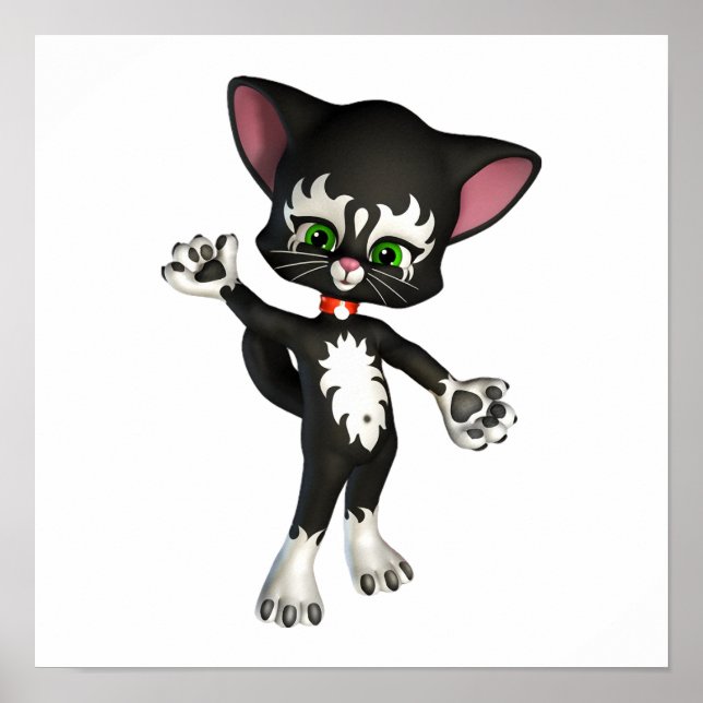 Póster Kit E. Cat, the Cute Cartoon Kitten (Frente)