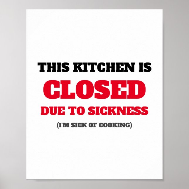 Póster Kitchen Closed poster (Frente)