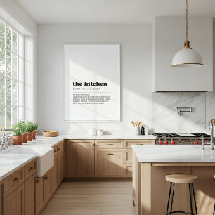 Póster Kitchen Definition Poster   Dictionary Style