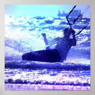 Póster Kite Surfing Poster Print