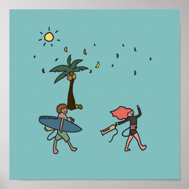 Póster Kiteboard/kitesurfing- Vamos al kitesurf (Frente)