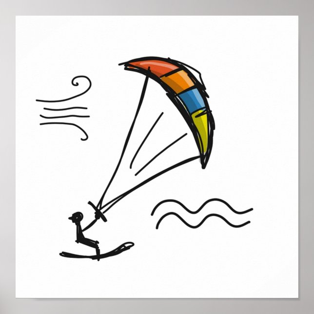 Póster Kiteboarding (Frente)