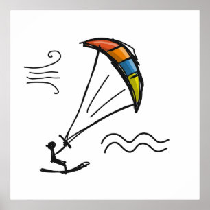 Póster Kiteboarding