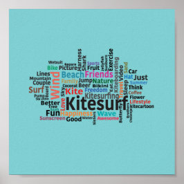 Póster Kiteboarding/kitesurf - Diseño para kitesurf