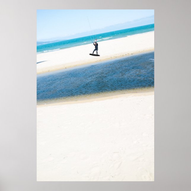 Póster Kitesurfer aumenta el aire (Frente)