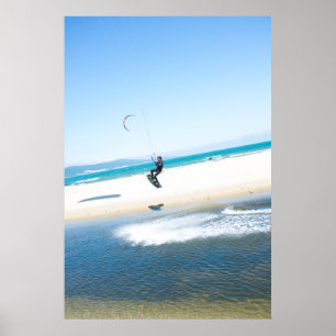 Póster Kitesurfer aumenta el aire