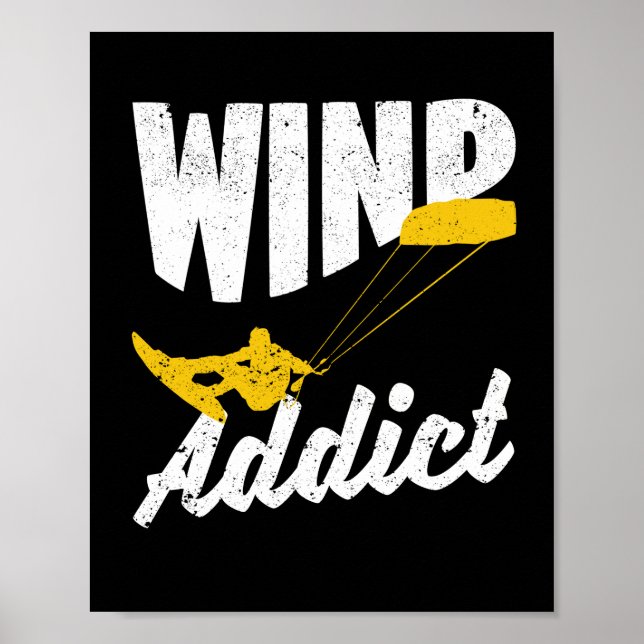 Póster Kitesurfing Kite Windsurf Kiteboard Sport (Frente)