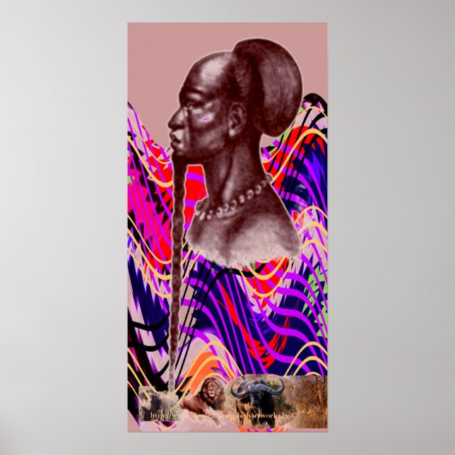 Póster Kitete, Kikongo Bantu Chief-Africa-1800 (Frente)