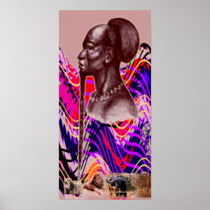 Póster Kitete, Kikongo Chief-Africa-1800 bantú