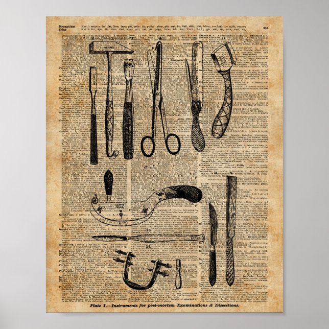 Póster Kits de Necropsia Antigua, Apocalipsis Zombie, Art (Frente)