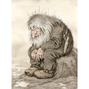 Póster Kittelsen Troll se pregunta qué edad tiene CC0040