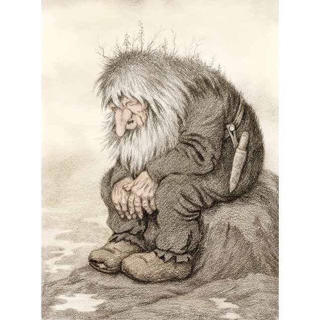 Póster Kittelsen Troll se pregunta qué edad tiene CC0040 (Subido por el creador)