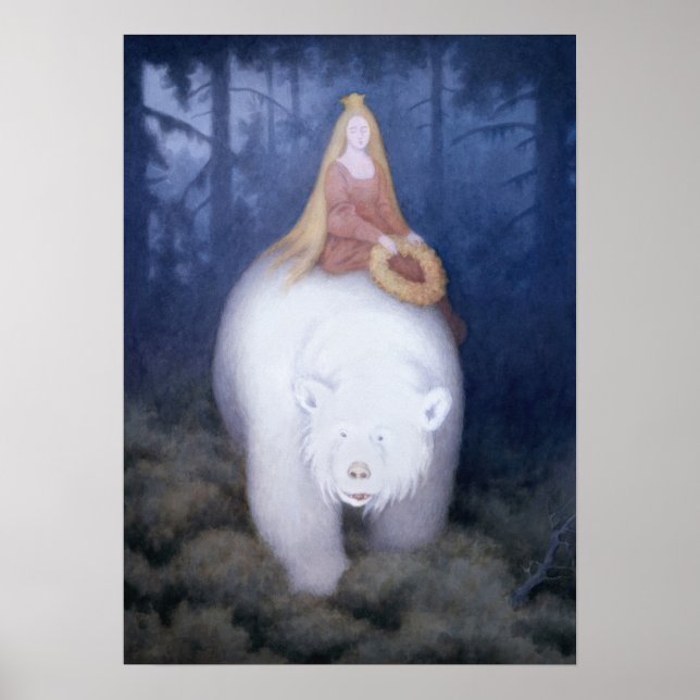 Póster Kittelsen White Bear King Valemon Fairytale XL (Frente)