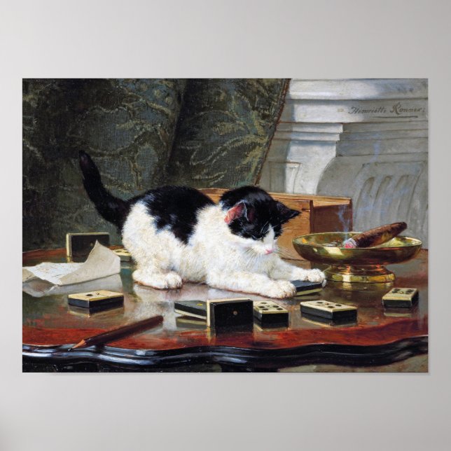 Póster Kitten, Henriette Ronner-Knip (Frente)