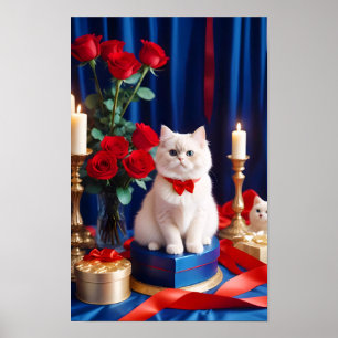 Póster Kitten Love Tender Romantic Beautiful Gift