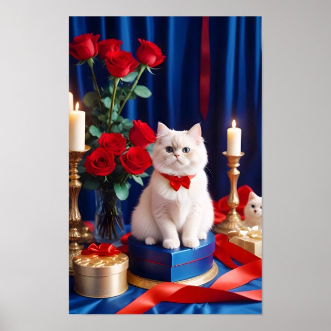 Póster Kitten Love Tender Romantic Beautiful Gift (Frente)