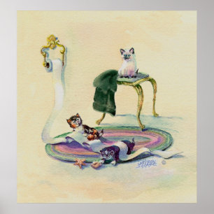 Póster KITTENS & TOILET PAPER de SHARON SHARPE