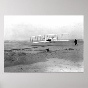 Póster Kitty Hawk, NC Wright Brothers Primero En El Vuelo