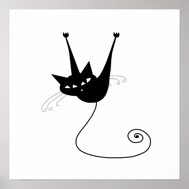 Póster Kitty negro 1 (Frente)