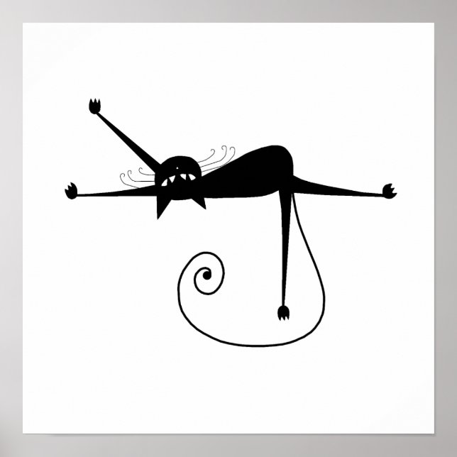 Póster Kitty negro 7 (Frente)