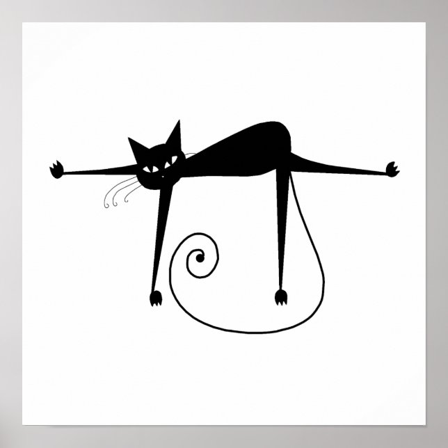 Póster Kitty negro 8 (Frente)